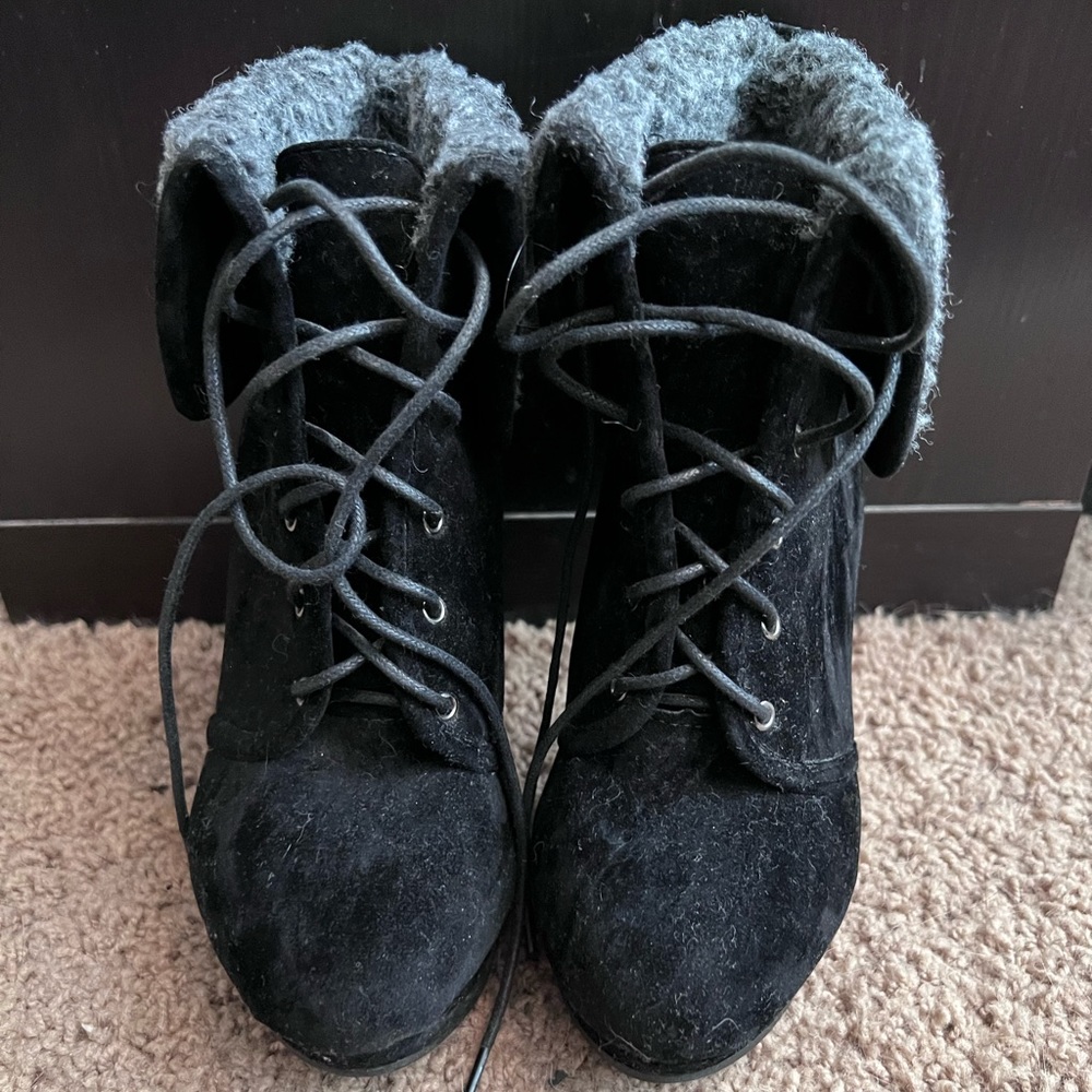Lace up booties